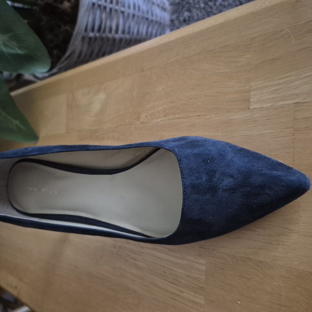 Elegant Blue Suede Women's Shoe